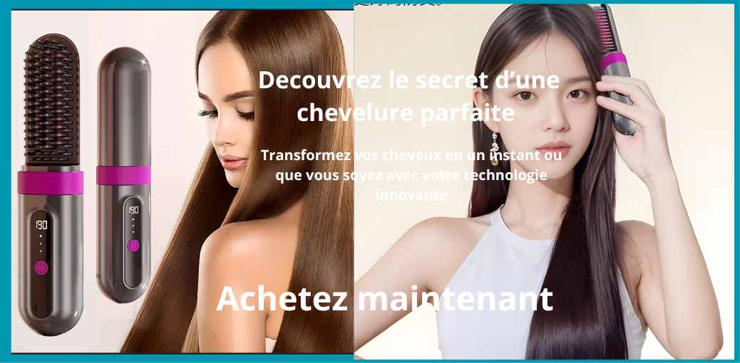 Lisseur cheveux sans fil portable