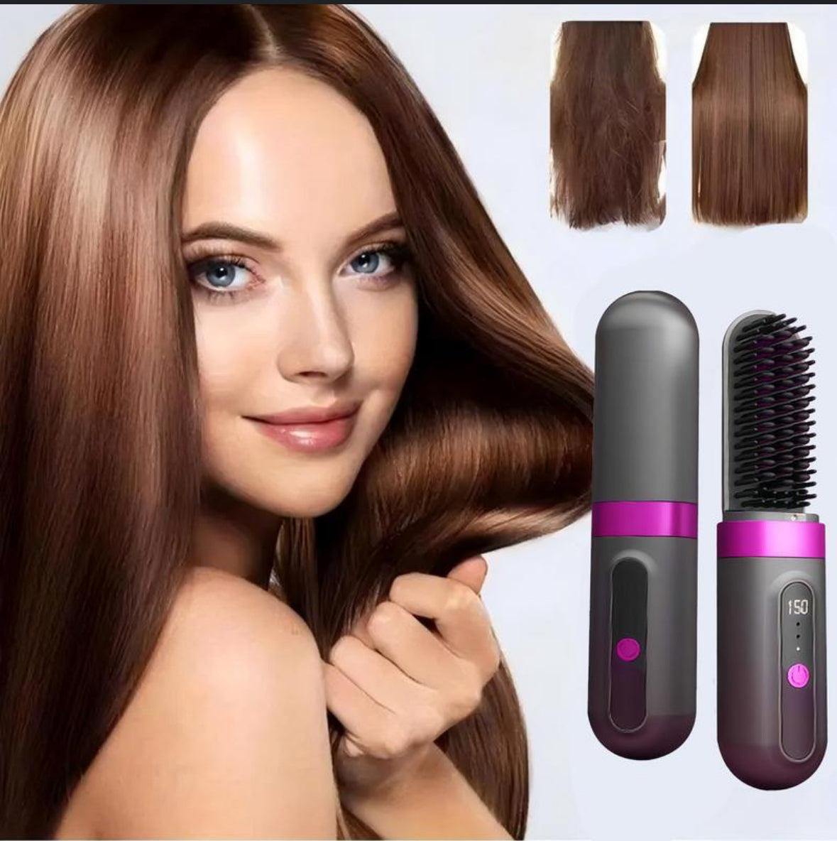 Lisseur cheveux sans fil portable